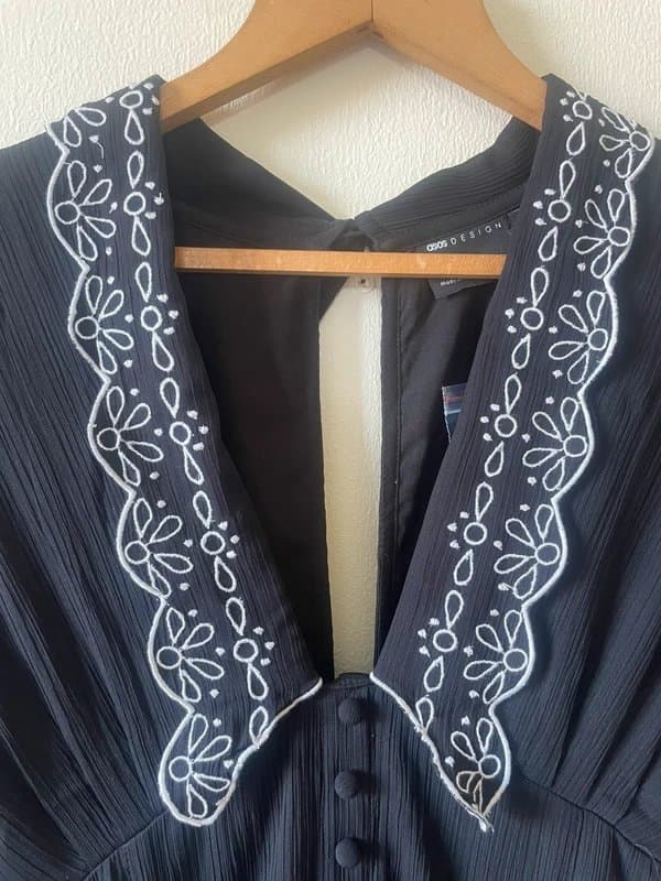 ASOS ASOS Black Embroidered Dress