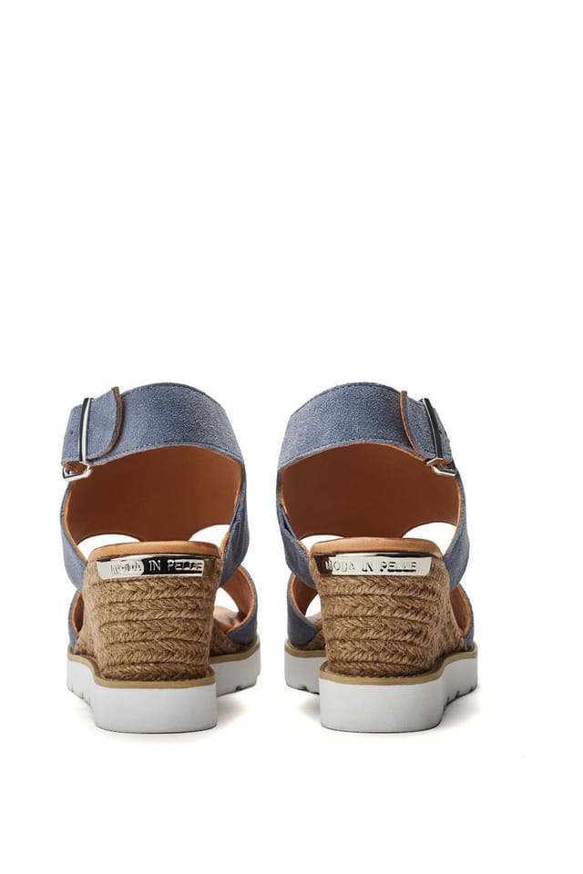 Moda In Pelle Moda In Pelle Women's 'Mapel' Suede Wedges in Light Blue - 3