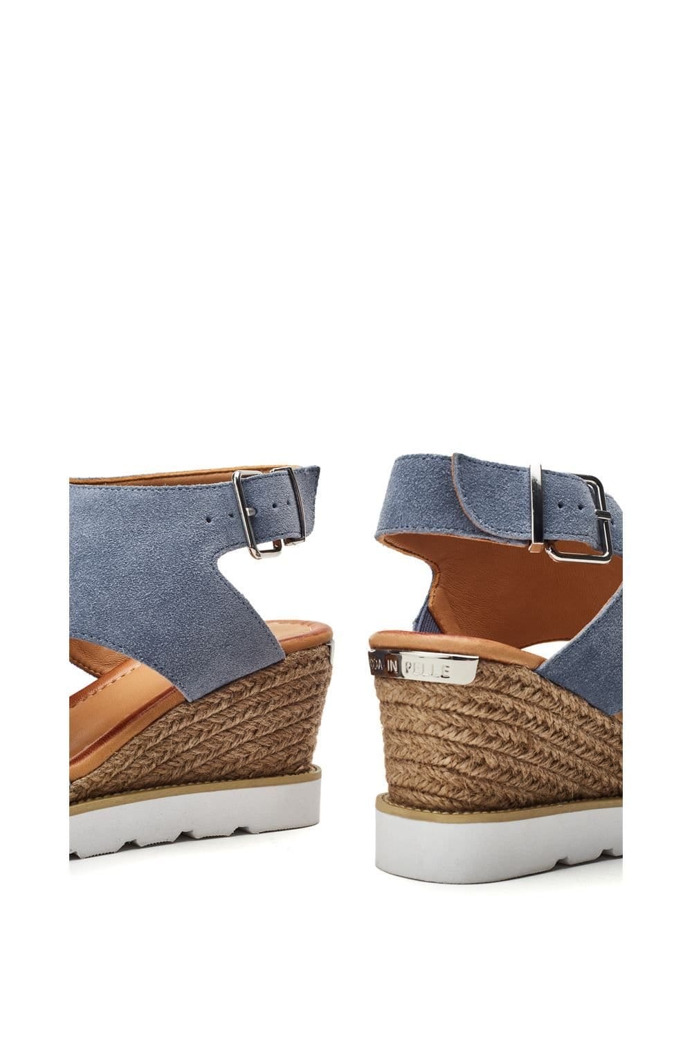 Moda In Pelle Moda In Pelle Women's 'Mapel' Suede Wedges in Light Blue - 4