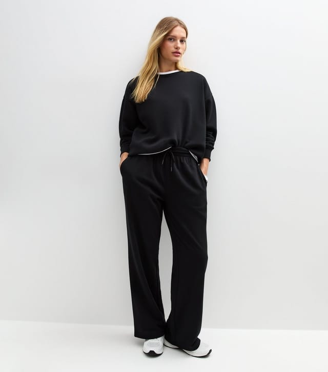 New Look Women's Black Jersey Crew Neck Sweatshirt New Look - 3