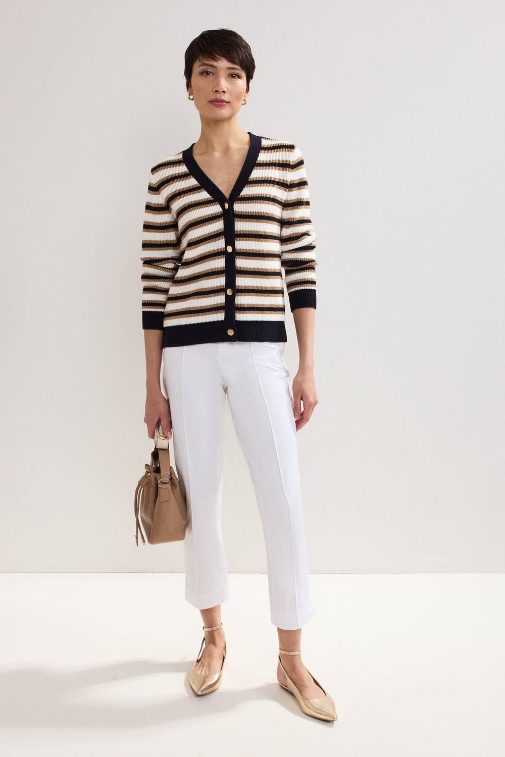 Phase Eight Phase Eight Women's Miah Cropped Stretch Slim Trouser in White - 3