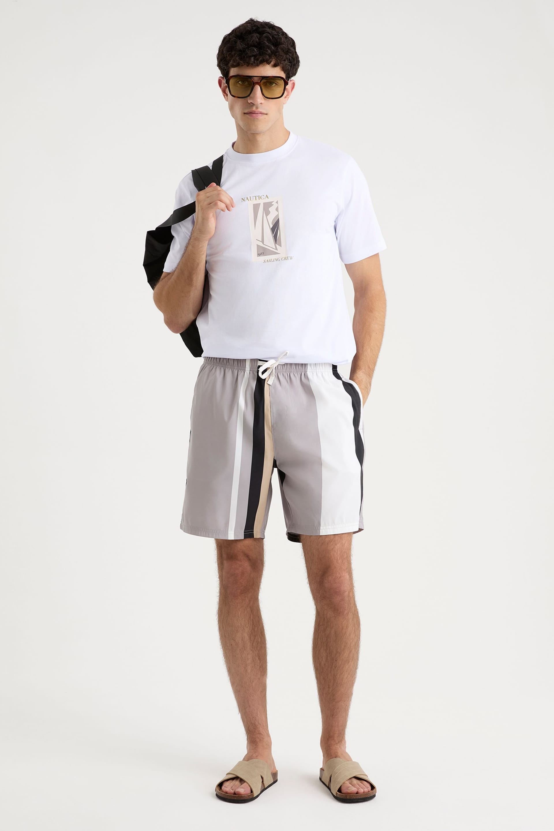 Nautica Nautica Men's Kayus Swim Shorts in Grey - 4