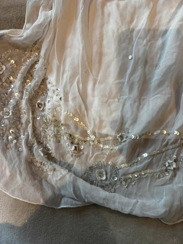 New Look Y2K new look white sequins detailed floaty top summer size 10