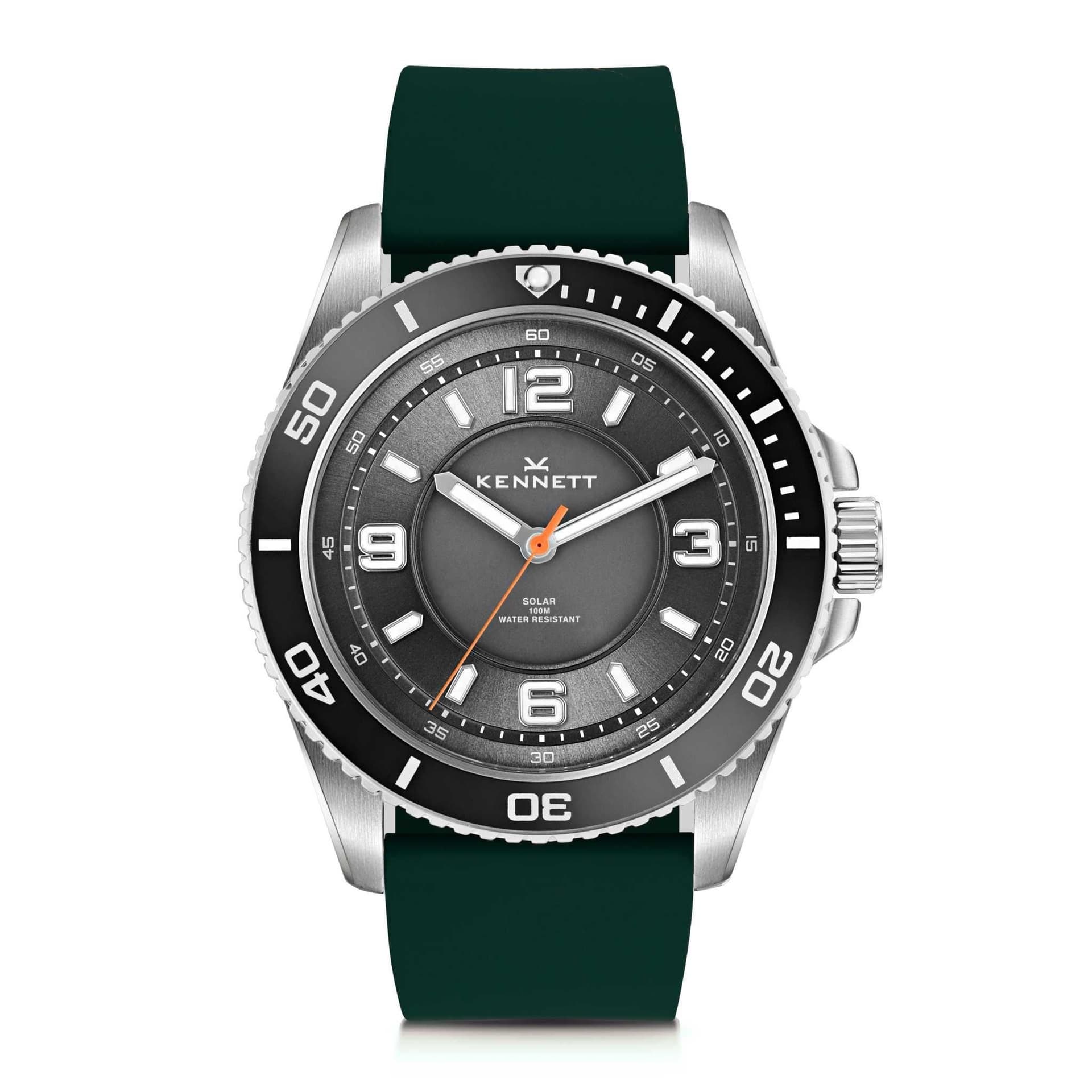 Kennett Kennett Men's Solaxplorer Solar Powered 100m Waterproof Watch in Dark Green