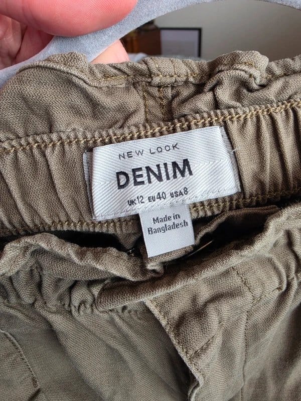 New Look Khaki Green Cargo Pants with Elasticated Waist