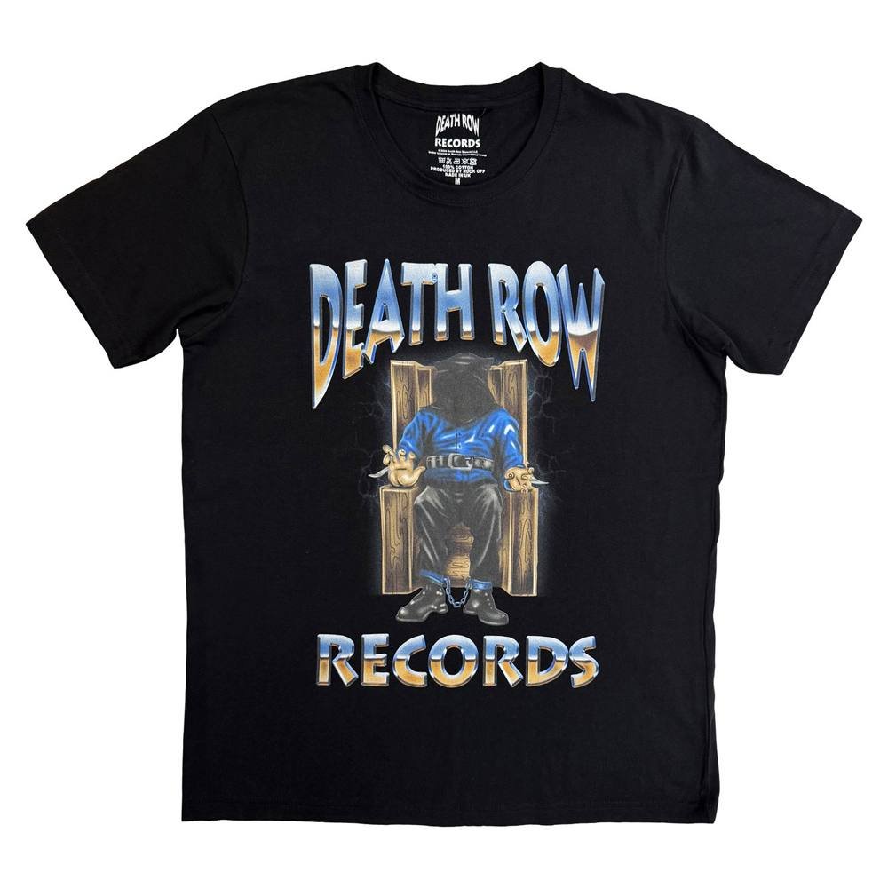 Death Row Records Death Row Records Men's Execution Colour Fill T-Shirt in Black - 3