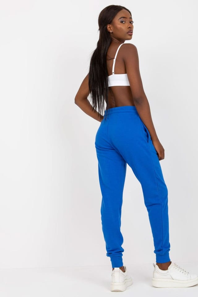 Love Lace Love Lace Women's High Waisted Sweatpants with Tie Waist Pockets in Blue - 3