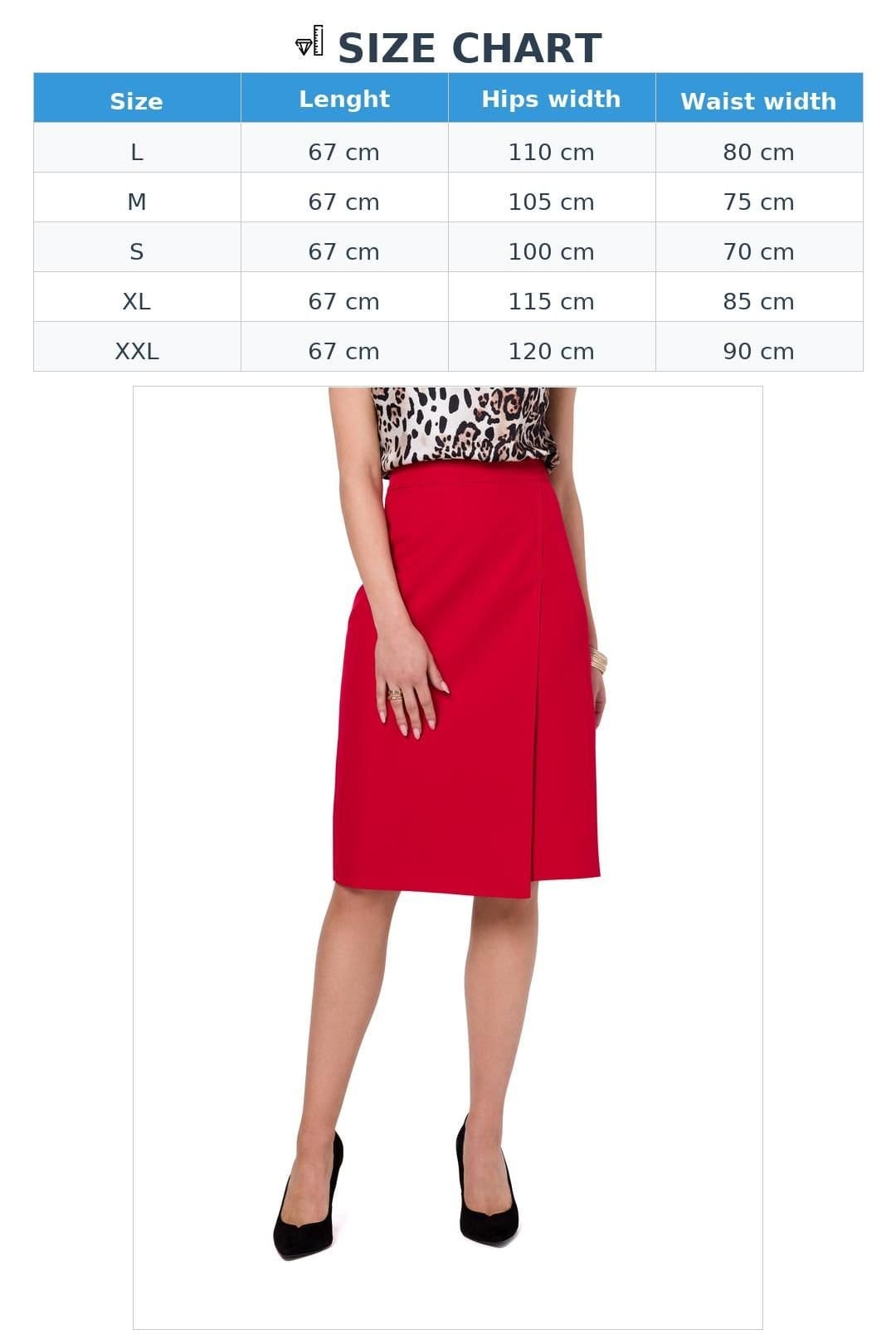 Love Lace Love Lace Women's Asymmetrical Double Front A line Skirt in Red - 4