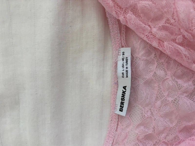 Bershka pink tie top