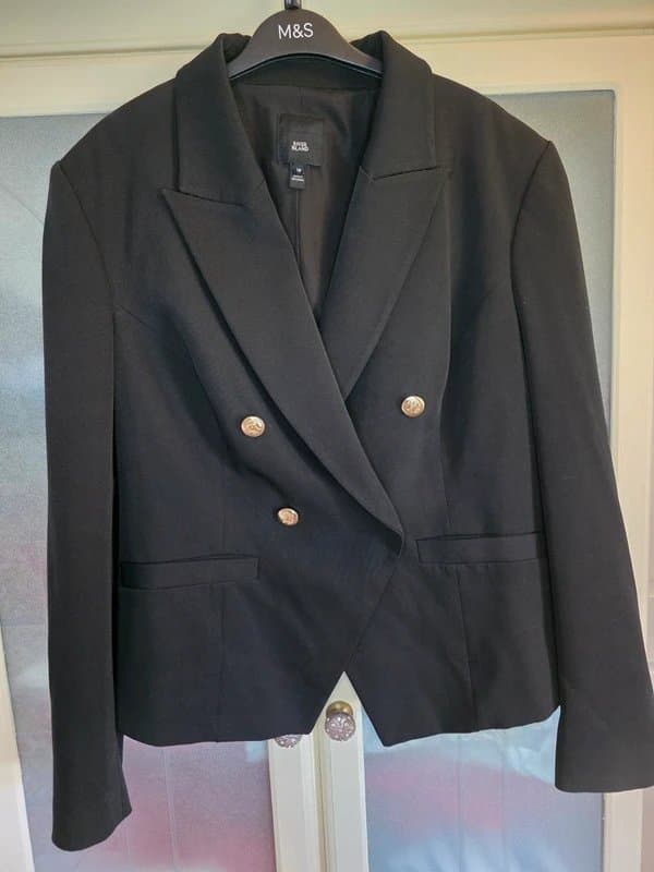 River Island Riverisland smart black jacket in size 18