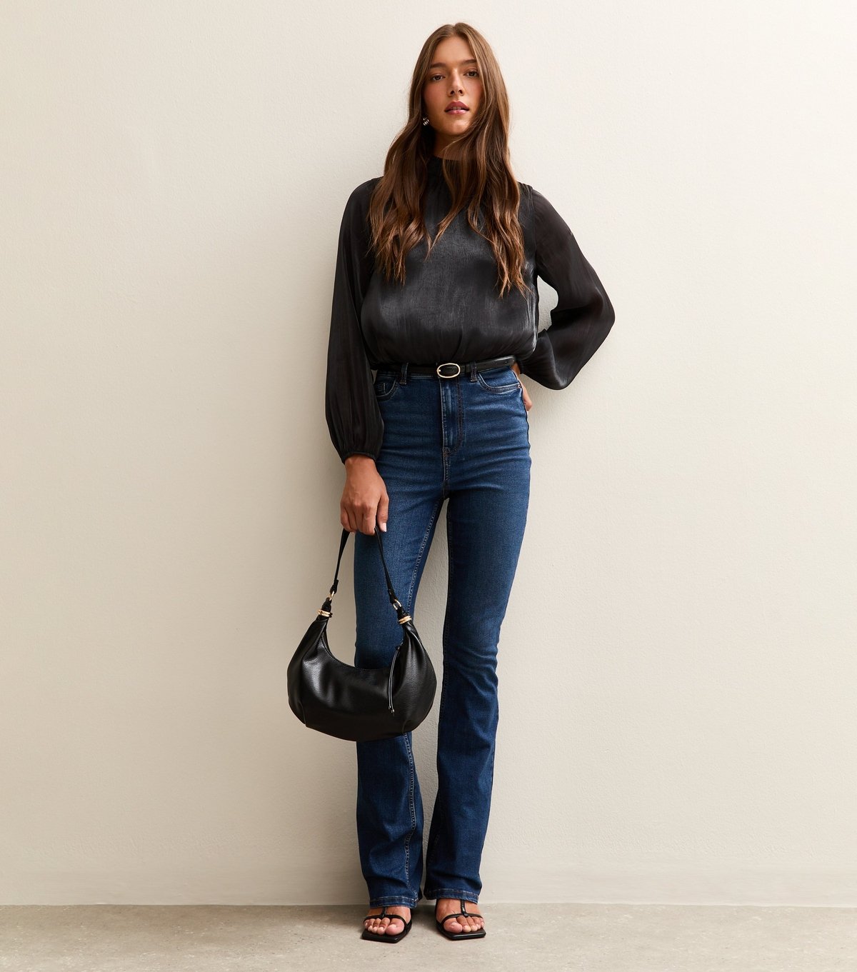 New Look Women's Black High Neck Bubble Hem Blouse New Look - 2