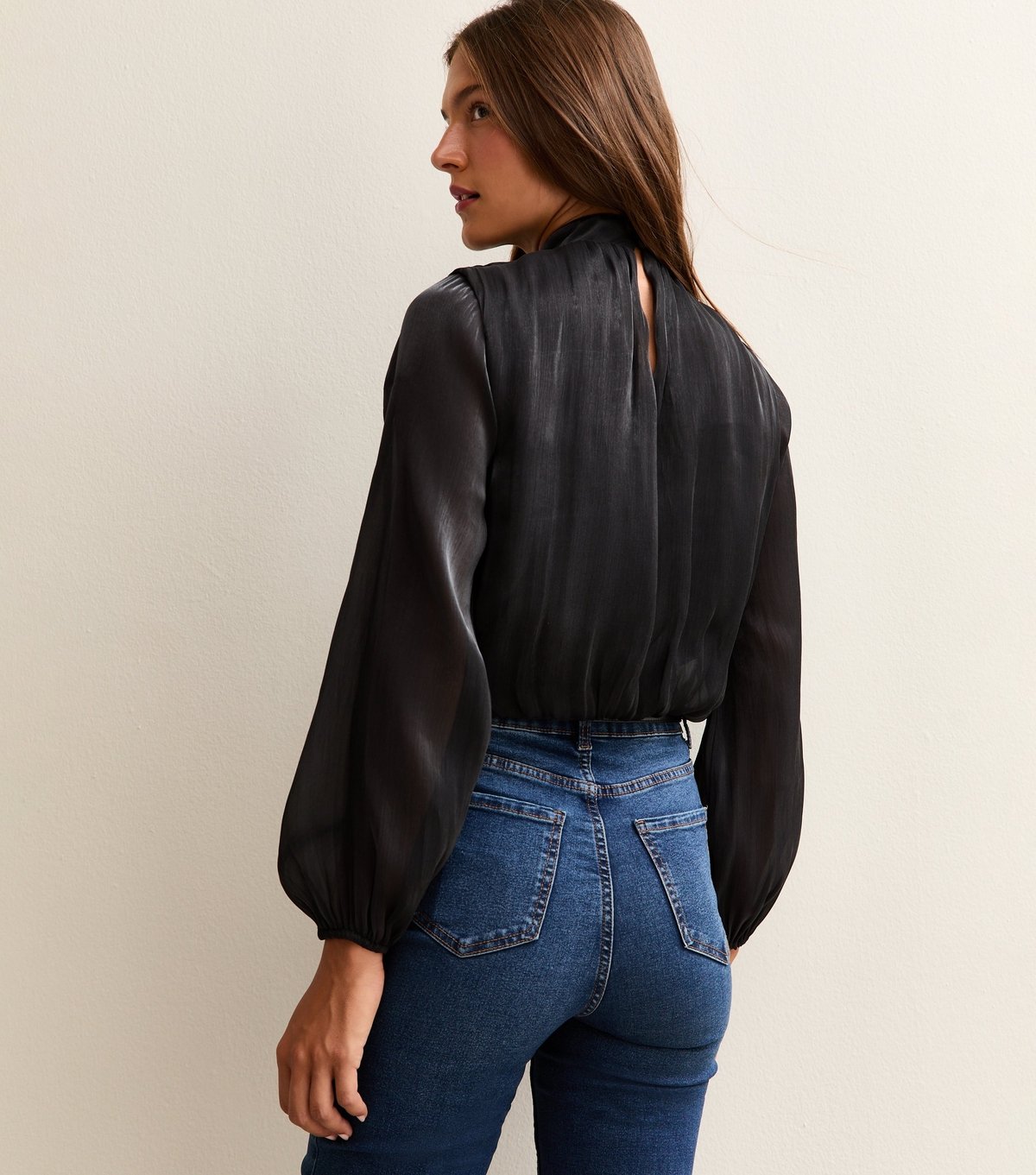 New Look Women's Black High Neck Bubble Hem Blouse New Look - 4