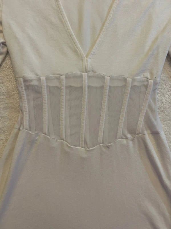 ASOS ASOS white mesh corset dress