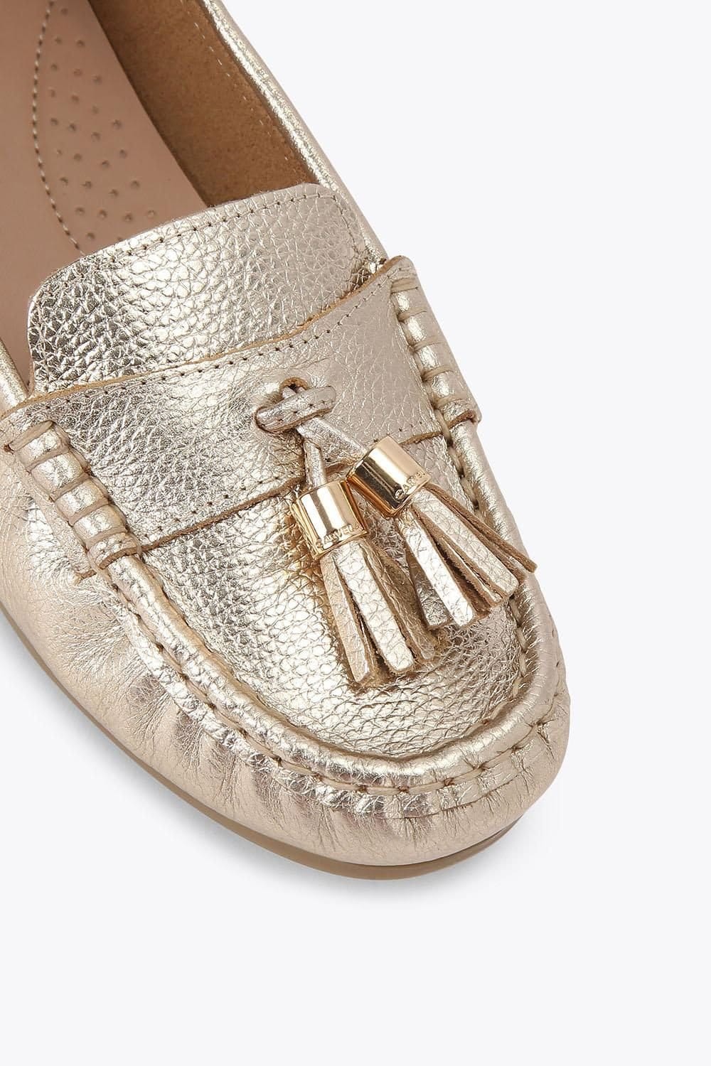 Carvela Carvela Women's 'Fiasco' Leather Flats in Gold - 4