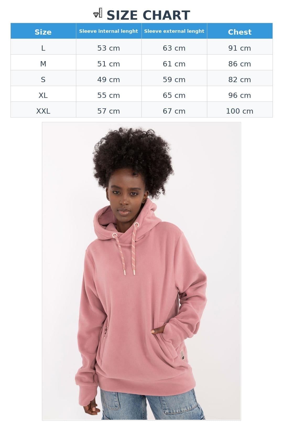 Love Lace Love Lace Women's Insulated Pull over Hoodie with Drawcord Hood in Pink - 4