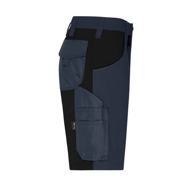 James and Nicholson James and Nicholson Men's Workwear Stretch Slim Cargo Shorts in Mid Grey - 3