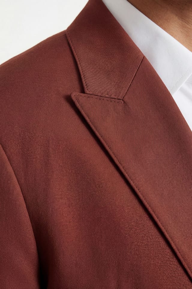 Burton Burton Men's Rust Double Breasted Blazer - 3