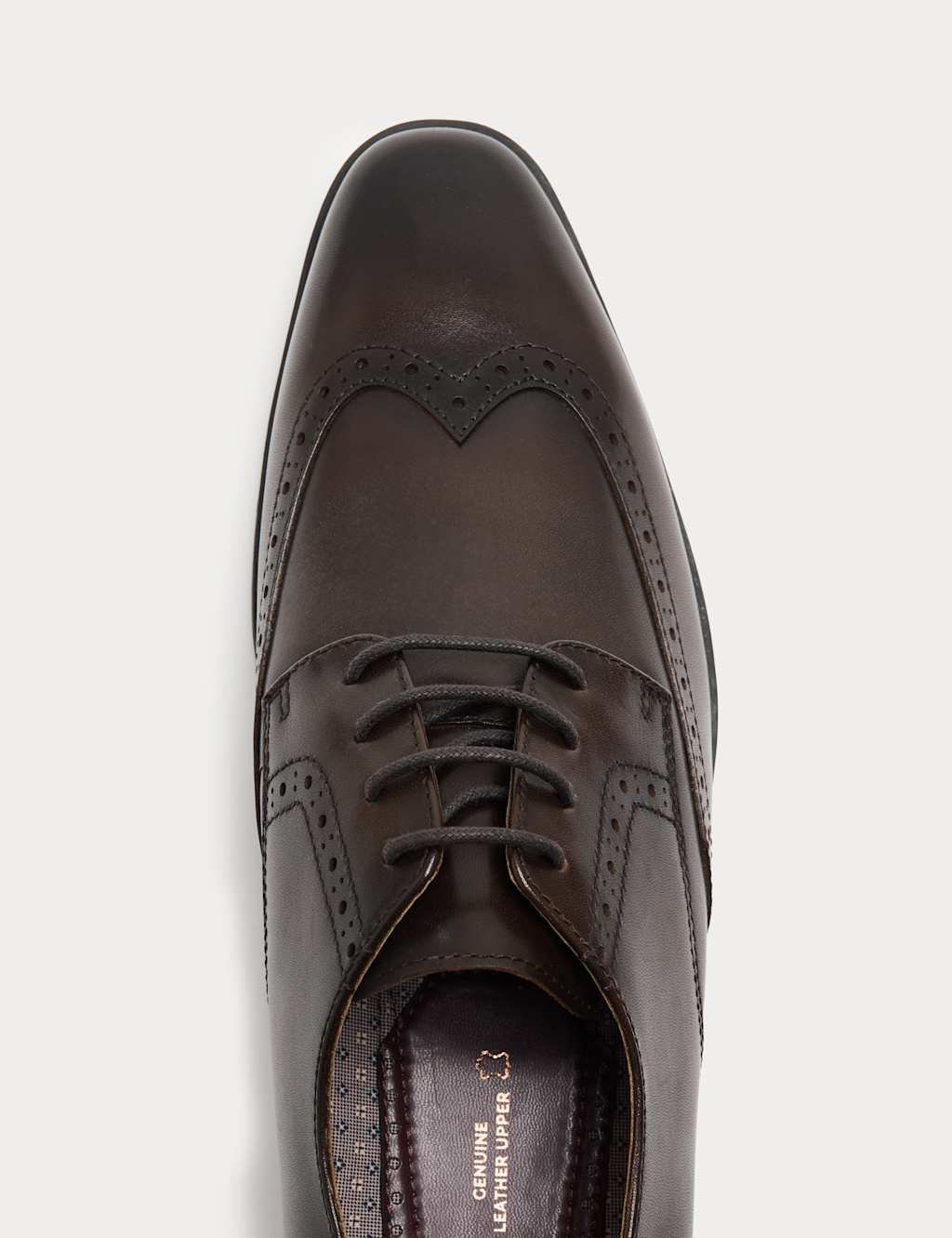 Marks & Spencer M&S Leather Brogues Dark Brown - 2