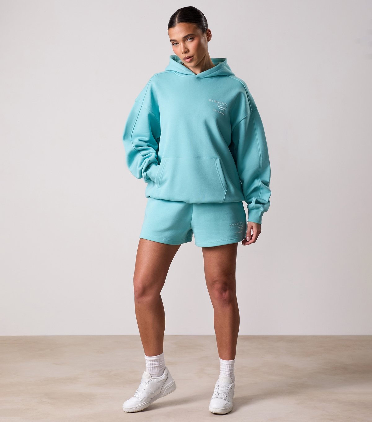 Gym King Women's Define Aqua Logo Print Hoodie Gym King New Look - 2