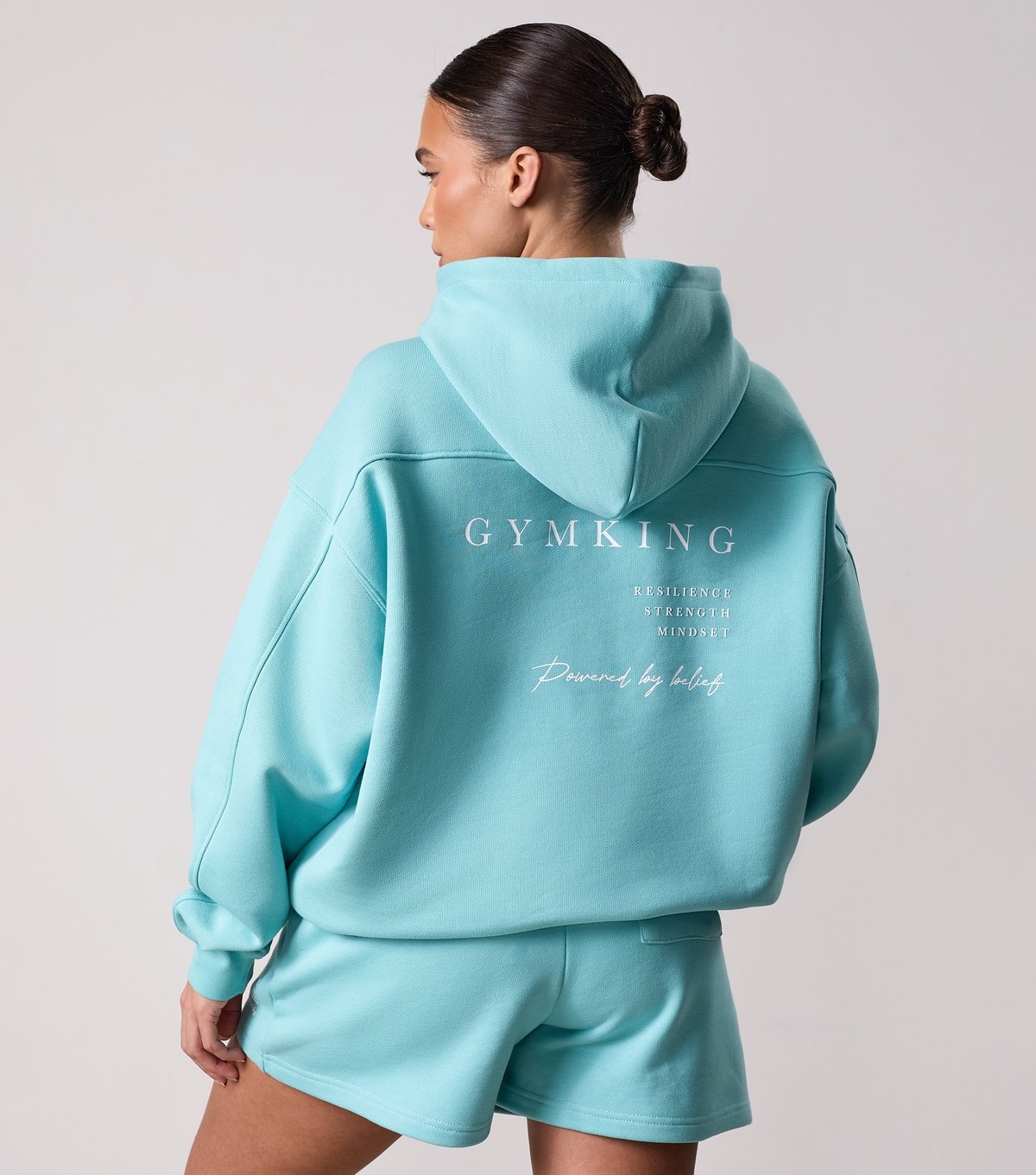 Gym King Women's Define Aqua Logo Print Hoodie Gym King New Look - 3