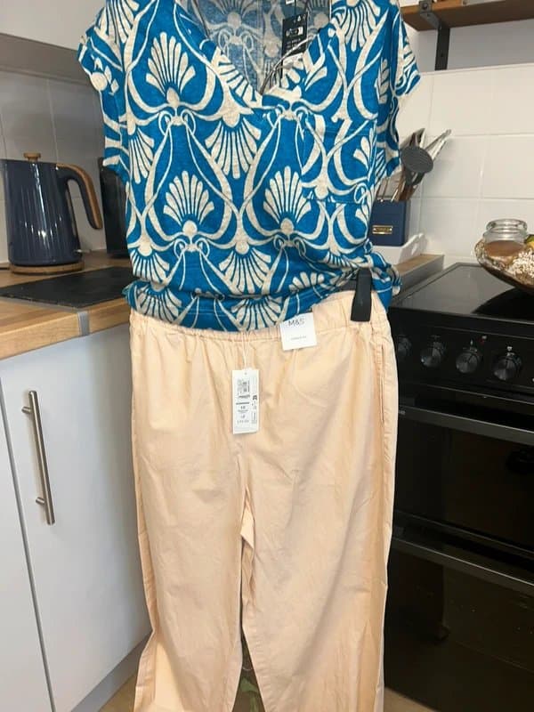 White Stuff BNWT White Stuff Linen Top Denim Jacket M&S Trousers UK12