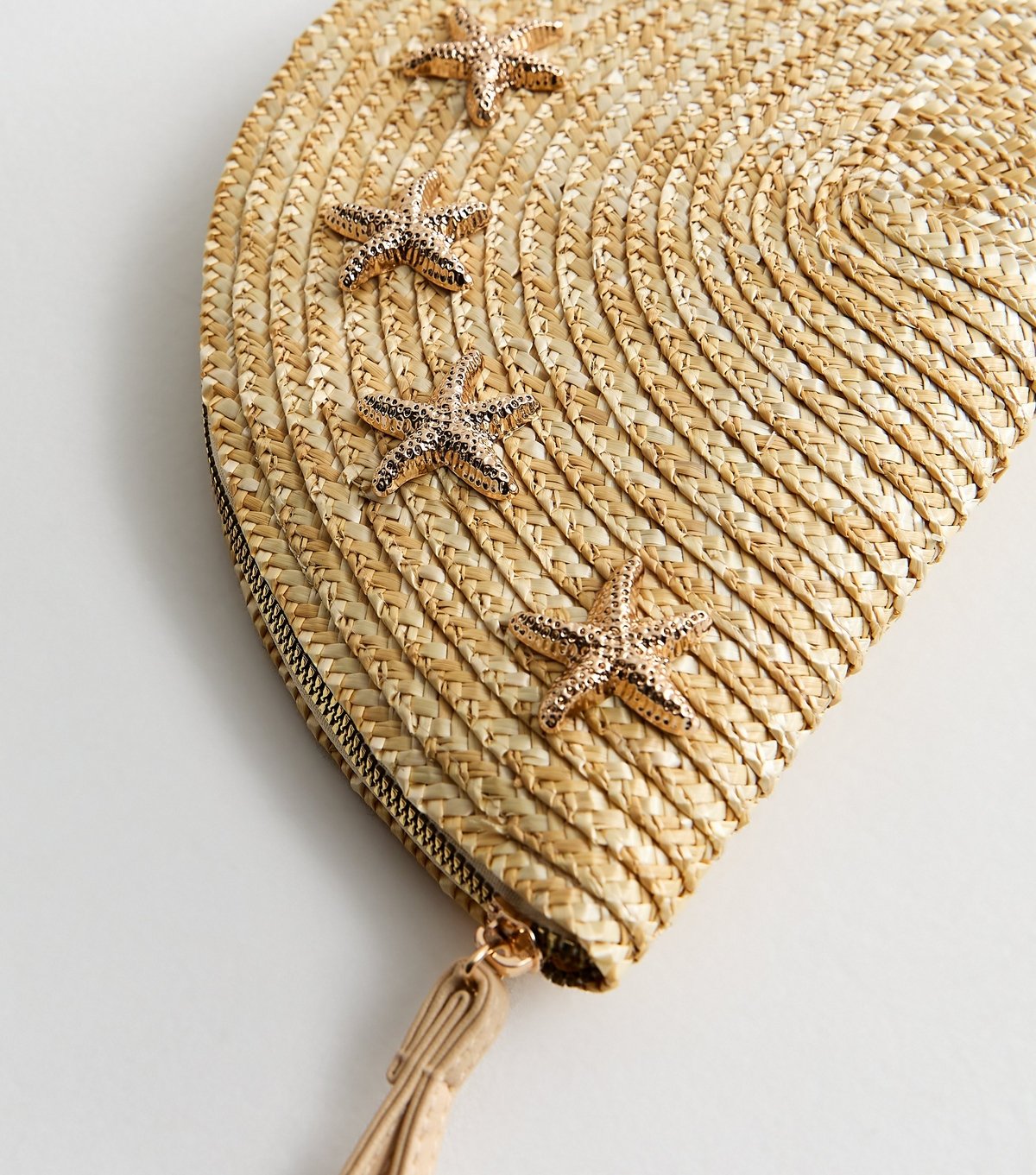 New Look Stone Straw Folded Starfish Clutch New Look - 3