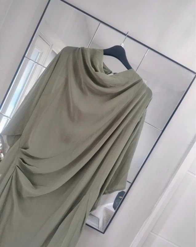 ASOS ASOS Green High neck chiffon dress