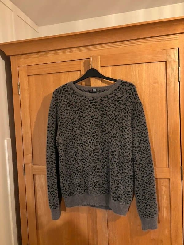 Urban Outfitters BDG Leopard Print Eyelash Knit Jumper