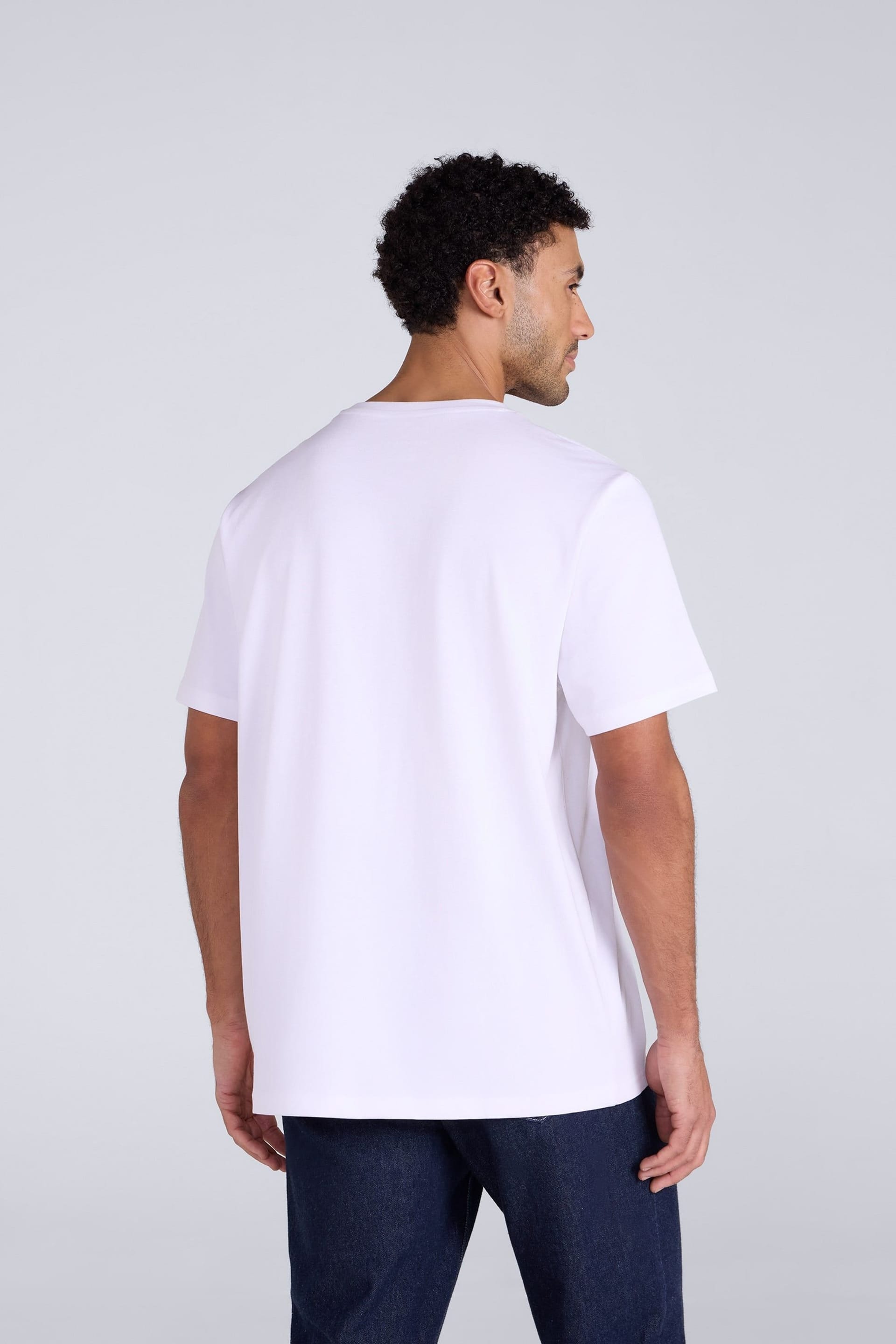 Animal Animal Men's 'Chase' Breathable Short Sleeve Cotton Relaxed Fit T-Shirt in White - 4