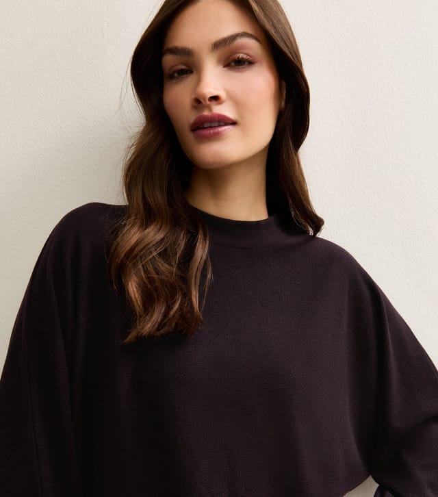 New Look Women's Tall Dark Purple Batwing Jumper New Look - 2
