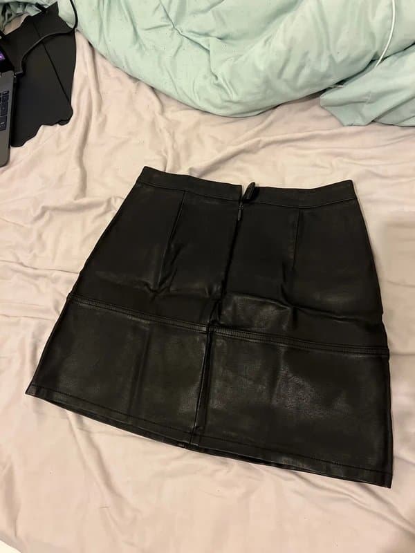 New Look Mini Leather Style Skirt