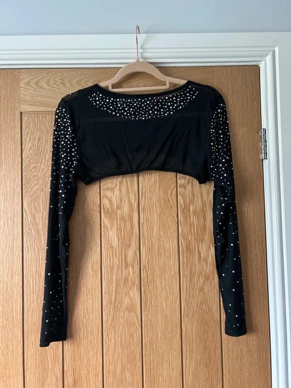 ASOS ASOS embellished layering sleeved mesh top