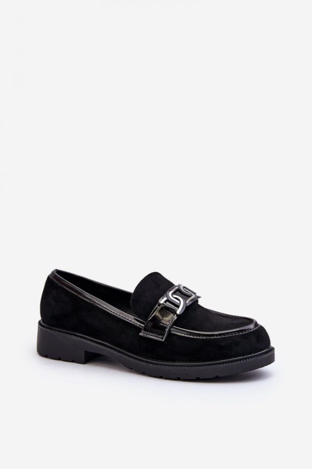Love Lace Love Lace Women's Comfort Flat Moccasin Shoes with Front Ornament for Style in Black - 2