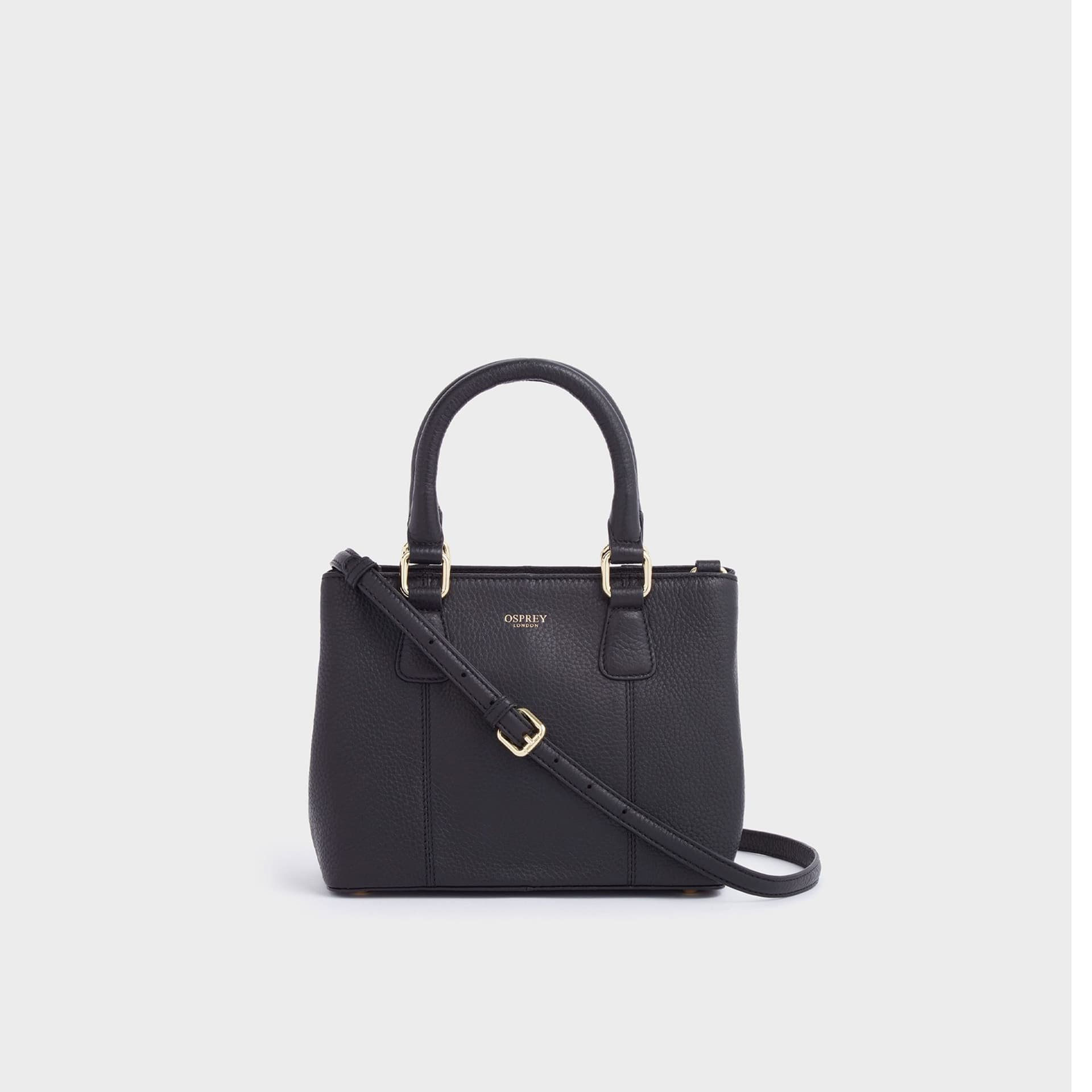 OSPREY LONDON OSPREY LONDON Women's The Adaline Mini Leather Grab Bag in Black