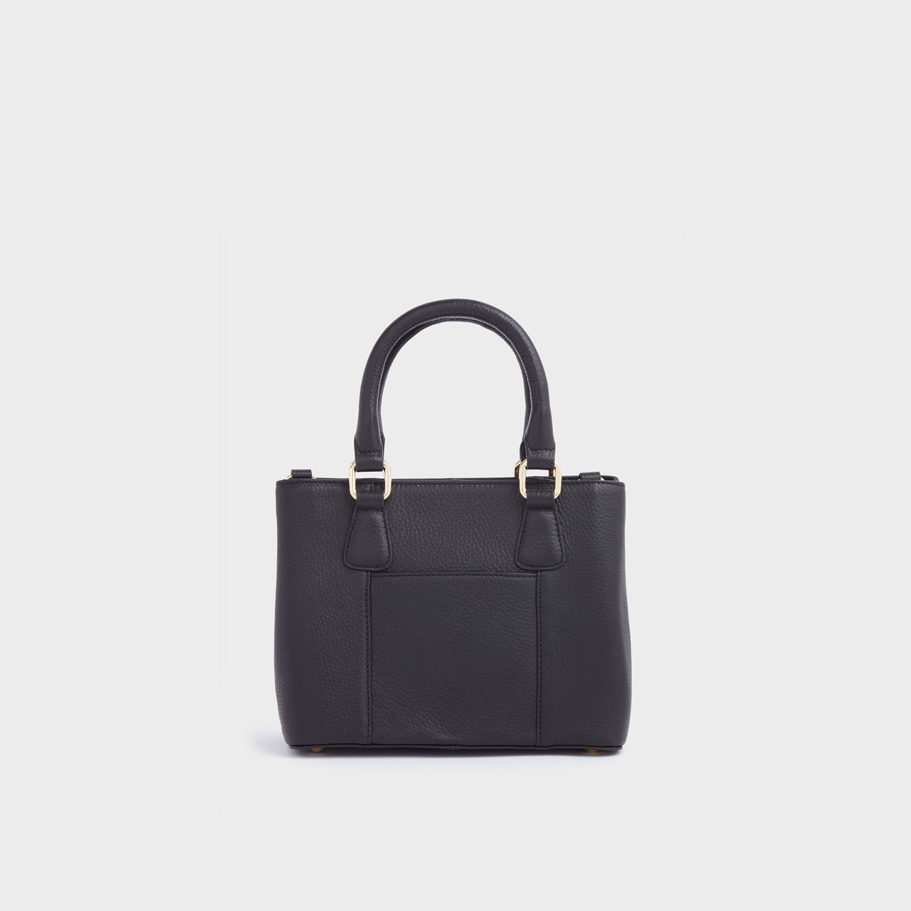 OSPREY LONDON OSPREY LONDON Women's The Adaline Mini Leather Grab Bag in Black - 4