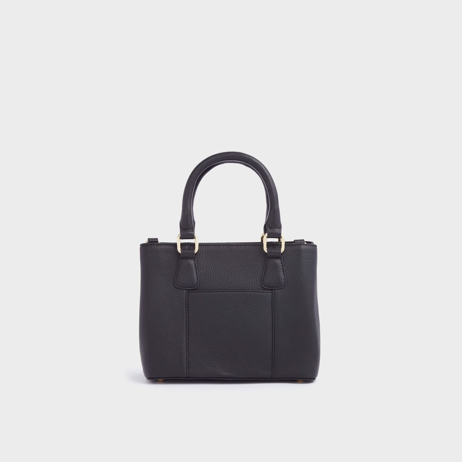 OSPREY LONDON OSPREY LONDON Women's The Adaline Mini Leather Grab Bag in Black - 4