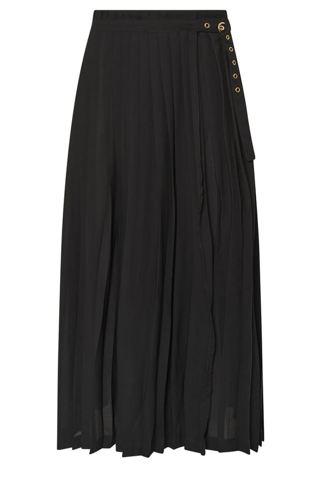 Star By Julien Macdonald Star by Julien Macdonald Women's Pleated Belt Buckle Maxi Skirt in Black - 2