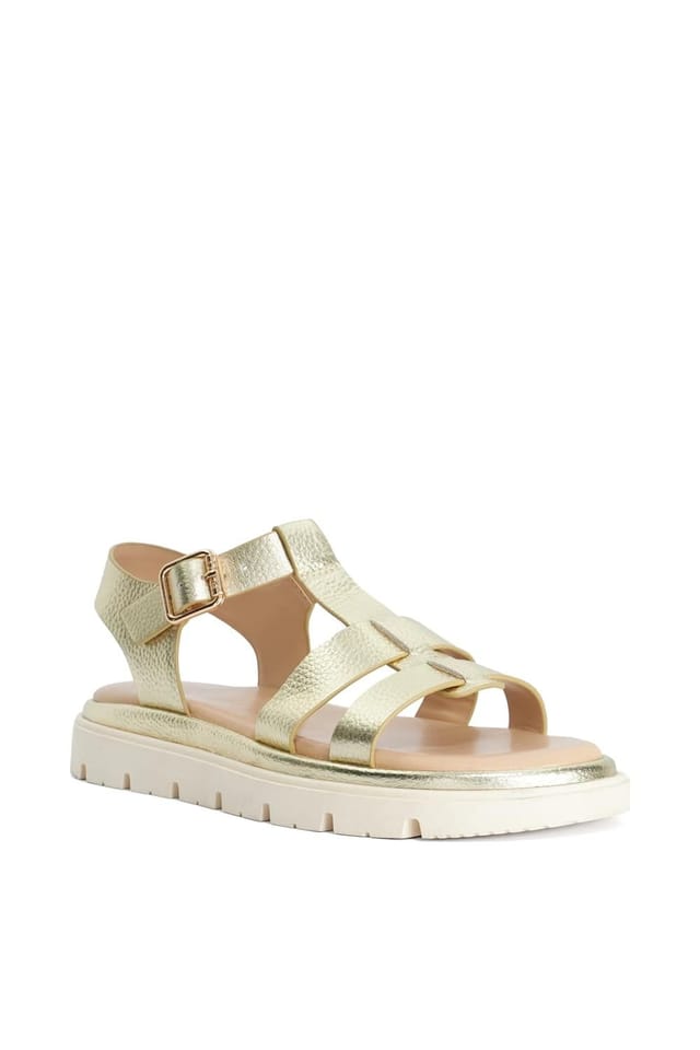 Dune London Dune London Women's 'Lilar' Leather Sandals in Metallics - 2