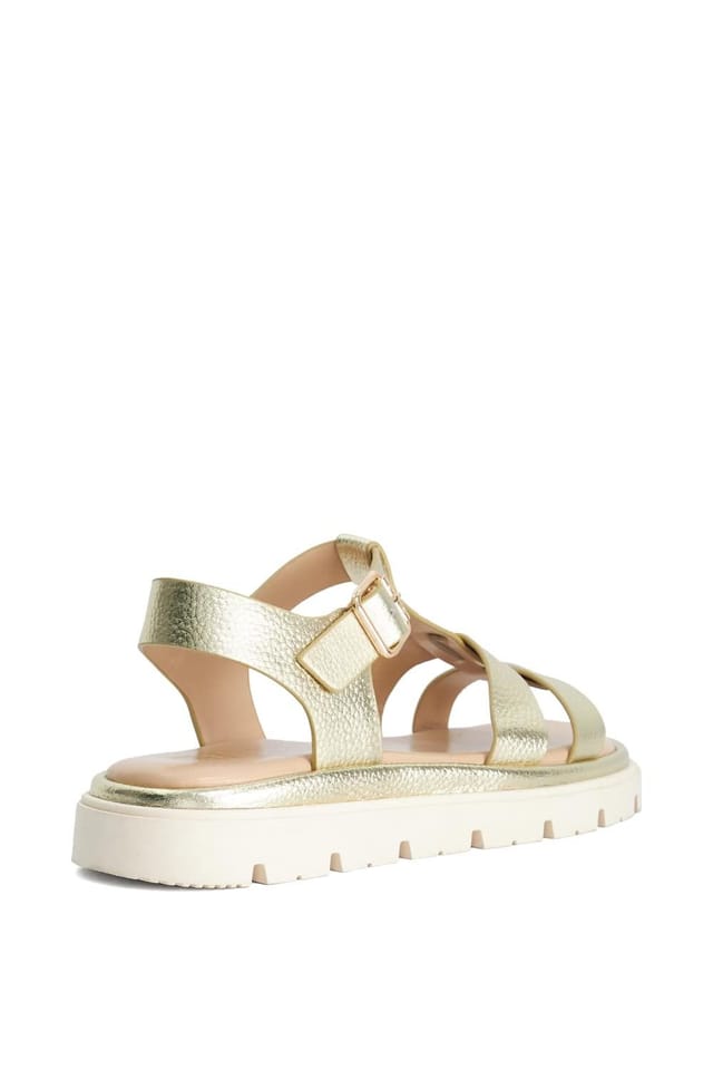 Dune London Dune London Women's 'Lilar' Leather Sandals in Metallics - 3