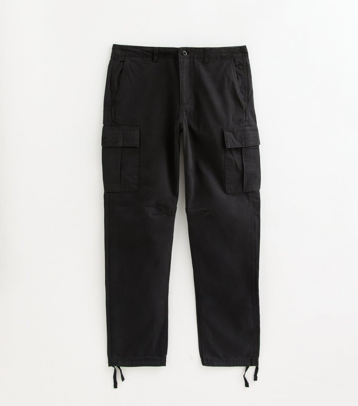 Only and Sons Men's Black Organic Cotton Tapered Leg Cargo Trousers Only and Sons New Look