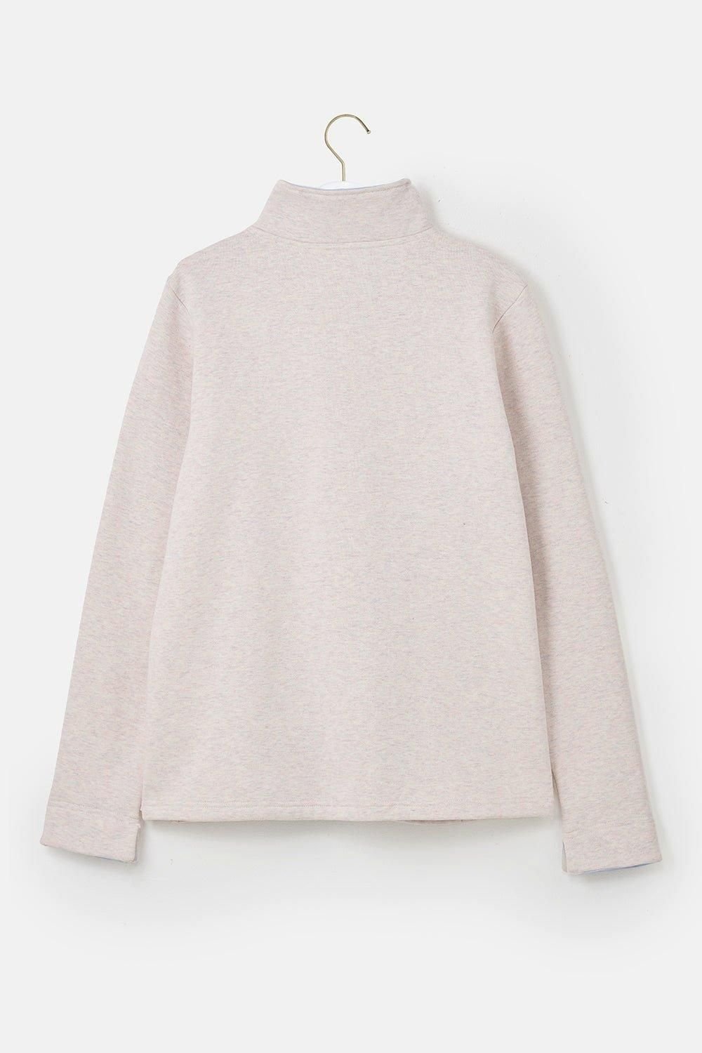 Lighthouse Clothing Lighthouse Clothing Women's Shore Sweatshirt Cotton Funnel Neck Jersey in Light Beige - 2