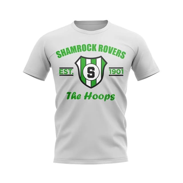 Shamrock Rovers Shamrock Rovers Men's Mens Established Football T-Shirt in White - 2