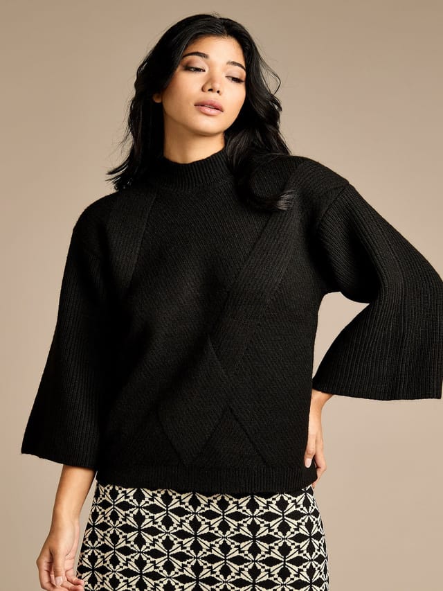 GWD by GEORGE W. DAVIES GWD by GEORGE W. DAVIES Women's GWD Belle Black Wool Jumper - 2