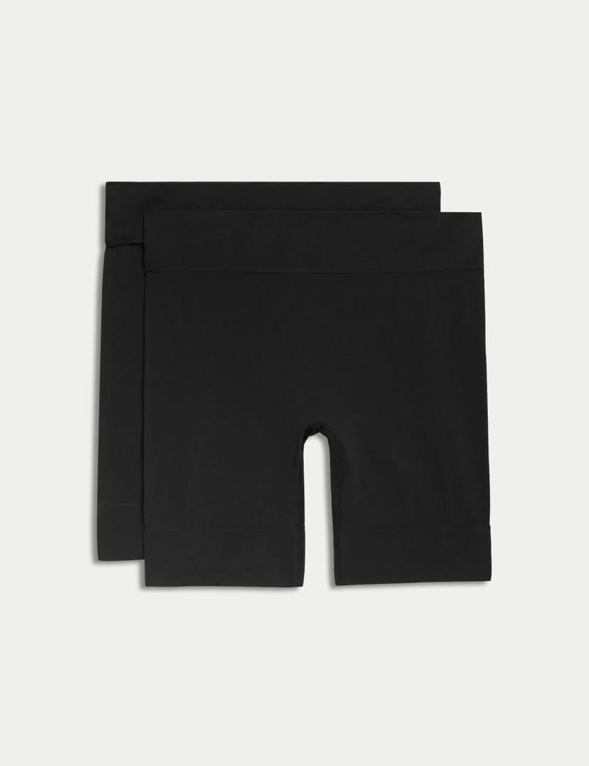 Marks & Spencer M&S 2 Pack Anti-Chafe Shorts Black - 1