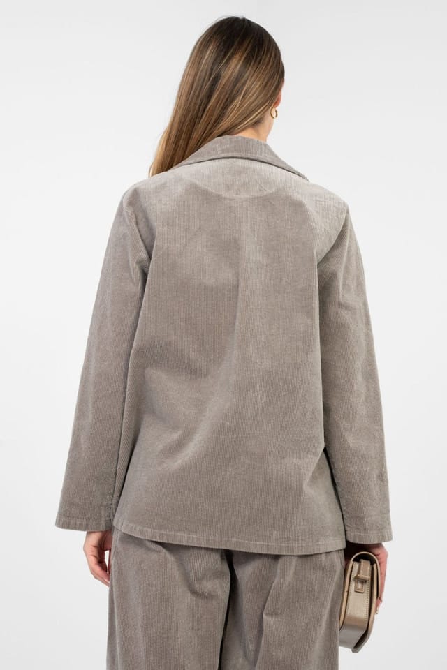Love Lace Love Lace Women's Corduroy Blazer with Elastane in Beige - 3