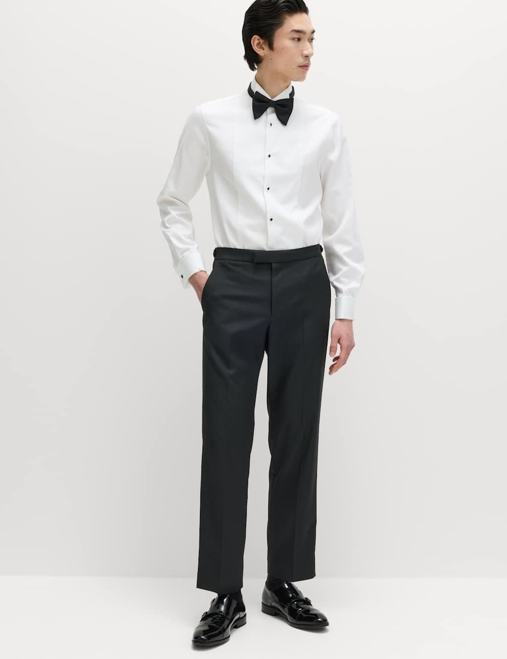 Marks & Spencer M&S Black Stretch Tuxedo Trousers