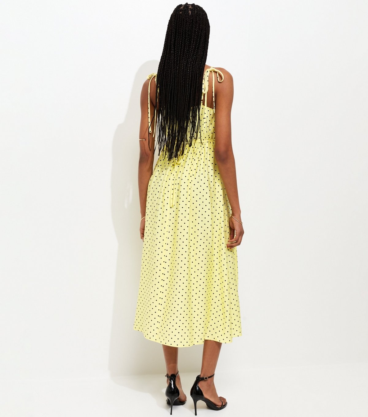 New Look Women's Yellow Spot Print Cami Godet Midi Dress New Look - 4