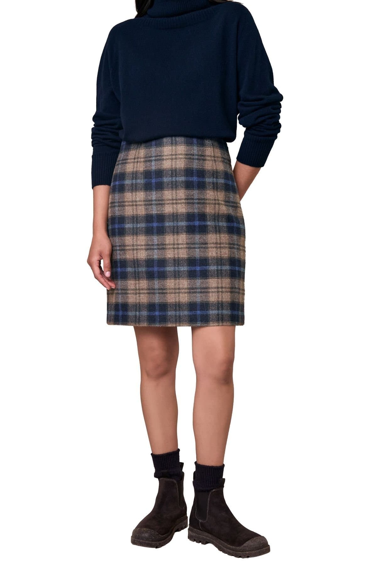 Celtic & Co Celtic & Co Women's Celt Kilt Wool Skirt in Brown