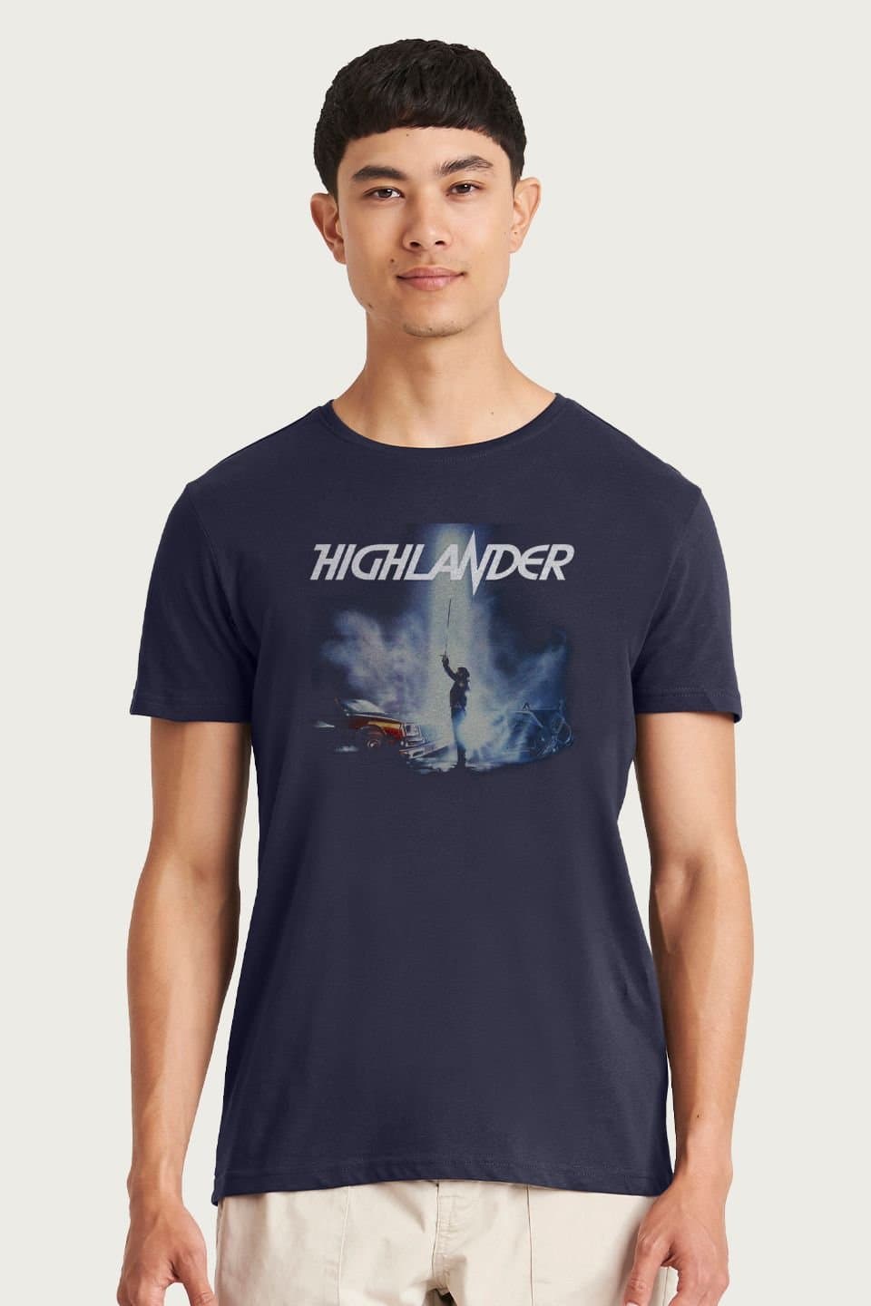 Highlander Highlander Navy Cotton Crew Neck T-Shirt