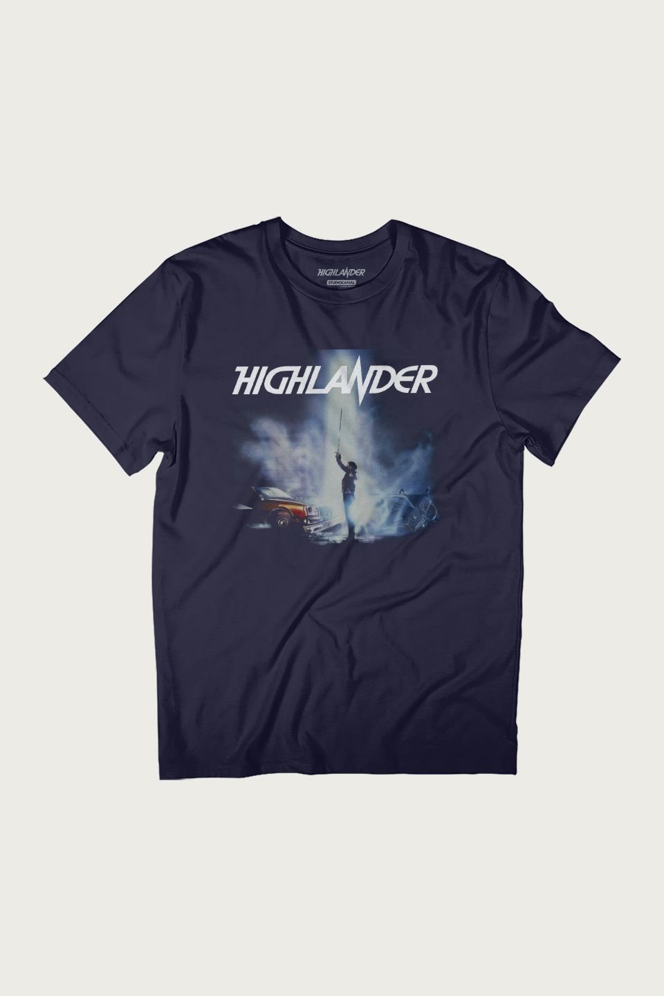 Highlander Highlander Men's 1986 Duncan Macleod Lightning T-Shirt in Navy - 2